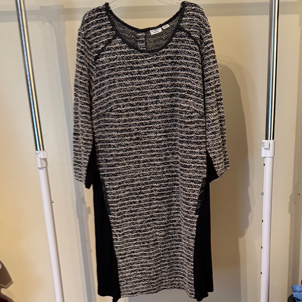 Cato Black and White Long Sleeve Dress PP114